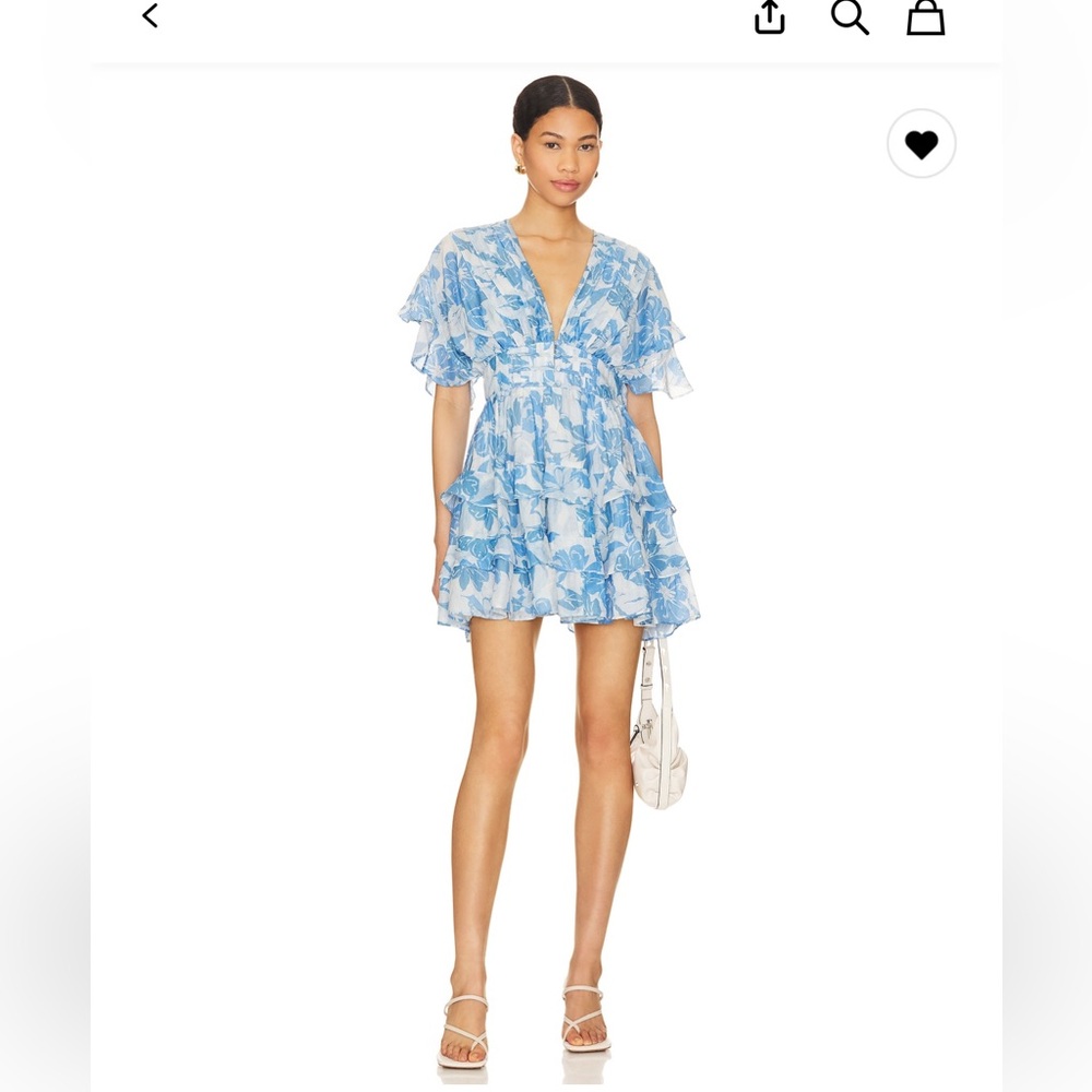 Tularosa Mini Dress in Blue Floral